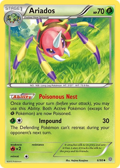 Ariados - XY - Ancient Origins - 6/98 REVERSE HOLOFOIL
