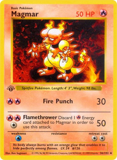 Magmar - Base Set (Shadowless) - 036/102