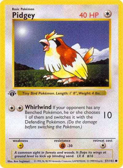 Pidgey - Base Set (Shadowless) - 057/102