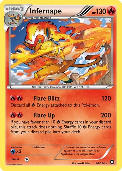 Infernape - XY - Steam Siege - 20/114 REVERSE HOLOFOIL