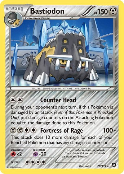 Bastiodon - XY - Steam Siege - 70/114 REVERSE HOLOFOIL