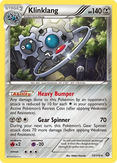 Klinklang - XY - Steam Siege - 73/114 HOLOFOIL