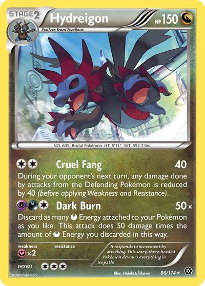 Hydreigon - XY - Steam Siege - 86/114 REVERSE HOLOFOIL