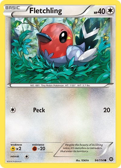 Fletchling - XY - Steam Siege - 94/114 REVERSE HOLOFOIL