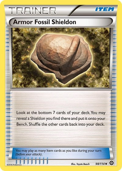 Armor Fossil Shieldon - XY - Steam Siege - 98/114