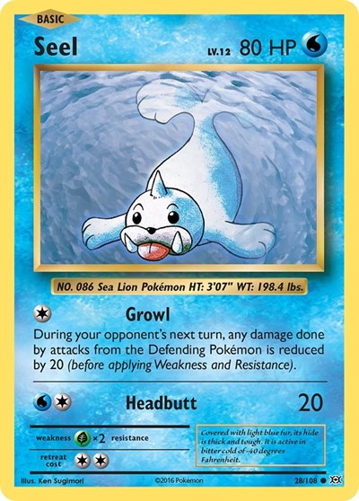 Seel - XY - Evolutions - 28/108 REVERSE HOLOFOIL
