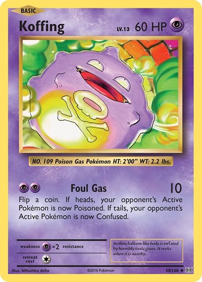 Koffing - XY - Evolutions - 50/108 REVERSE HOLOFOIL