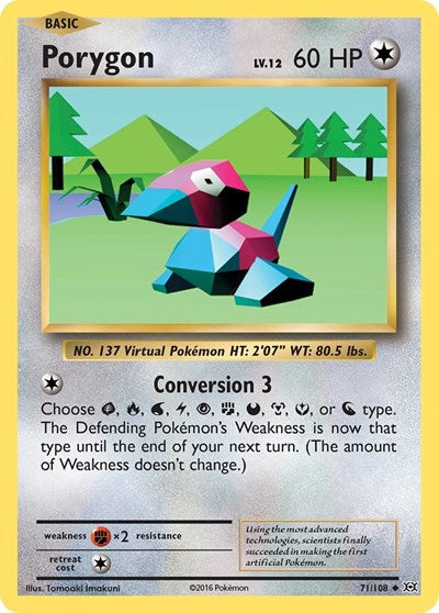 Porygon - XY - Evolutions - 71/108 REVERSE HOLOFOIL