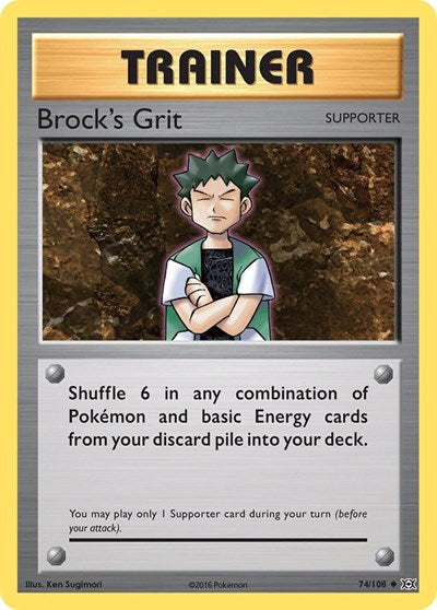 Brock's Grit - XY - Evolutions - 74/108 REVERSE HOLOFOIL