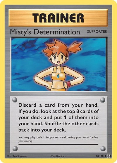 Misty's Determination - XY - Evolutions - 80/108 REVERSE HOLOFOIL