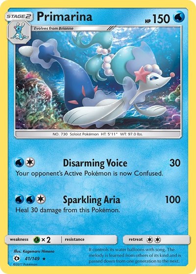 Primarina - SM Base Set - 41/149 REVERSE HOLOFOIL