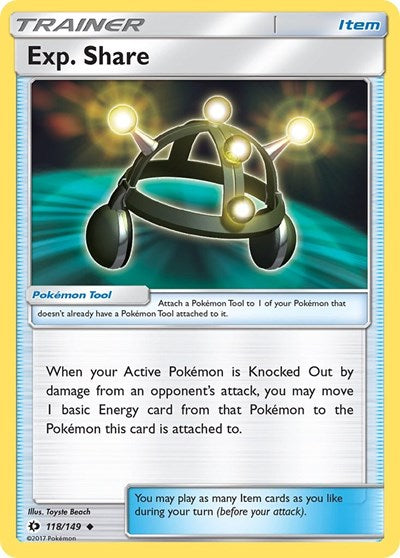 Exp. Share - SM Base Set - 118/149 REVERSE HOLOFOIL