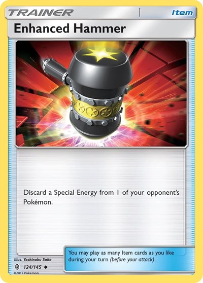Enhanced Hammer - SM - Guardians Rising - 124/145 REVERSE HOLOFOIL