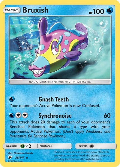 Bruxish - SM - Burning Shadows - 38/147 REVERSE HOLOFOIL