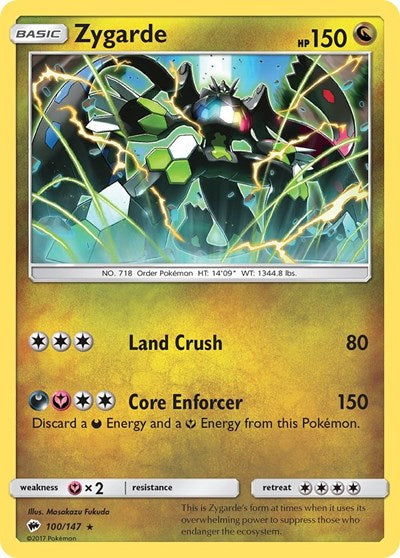 Zygarde - SM - Burning Shadows - 100/147 REVERSE HOLOFOIL