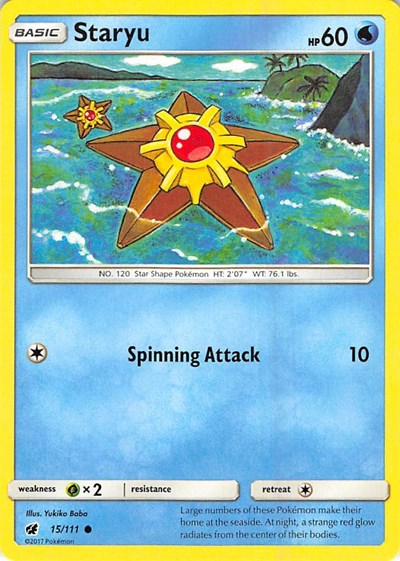 Staryu - SM - Crimson Invasion - 15/111 REVERSE HOLOFOIL