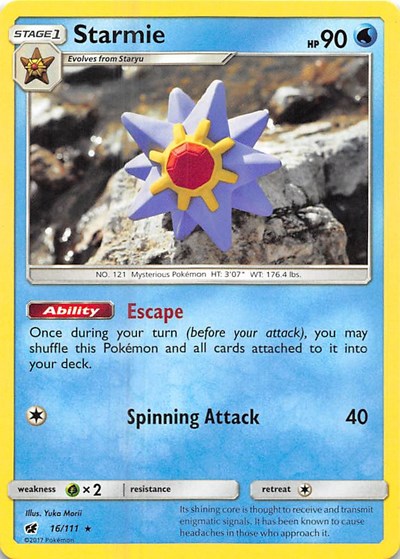 Starmie - SM - Crimson Invasion - 16/111 REVERSE HOLOFOIL