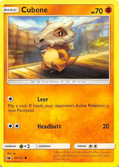 Cubone - SM - Crimson Invasion - 52/111