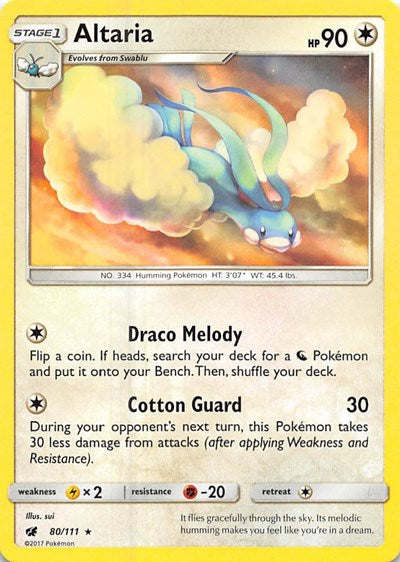 Altaria - SM - Crimson Invasion - 80/111 REVERSE HOLOFOIL