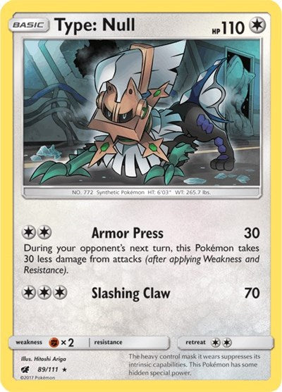 Type: Null - SM - Crimson Invasion - 89/111 REVERSE HOLOFOIL