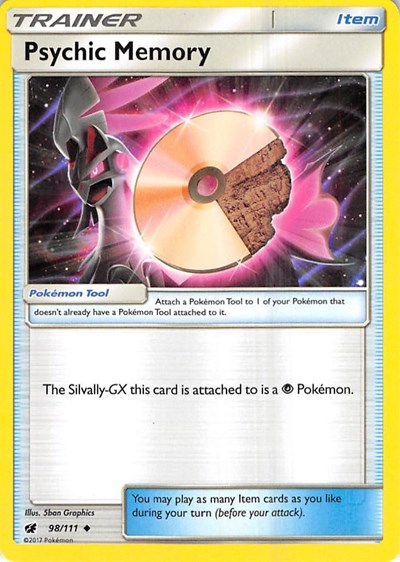 Psychic Memory - SM - Crimson Invasion - 98/111 REVERSE HOLOFOIL