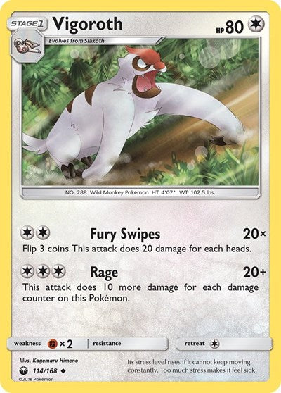 Vigoroth - SM - Celestial Storm - 114/168 REVERSE HOLOFOIL