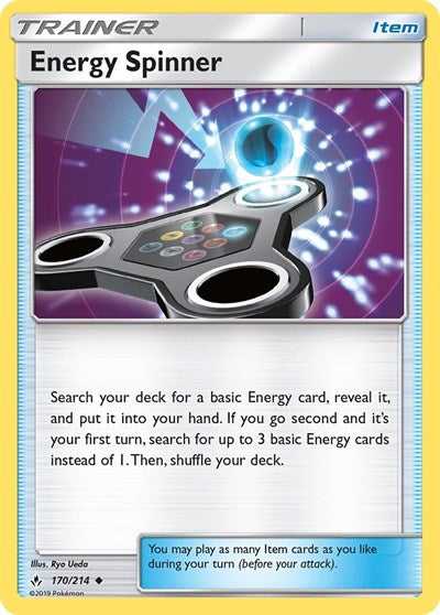 Energy Spinner - SM - Unbroken Bonds - 170/214 REVERSE HOLOFOIL