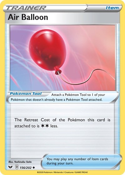 Air Balloon - SWSH01: Sword & Shield Base Set - 156/202 REVERSE HOLOFOIL