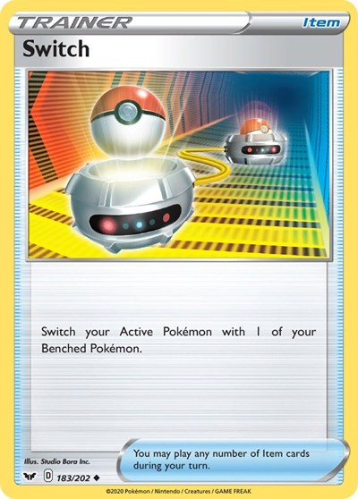 Switch - SWSH01: Sword & Shield Base Set - 183/202 REVERSE HOLOFOIL