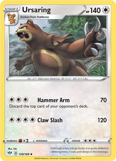 Ursaring - SWSH03: Darkness Ablaze - 139/189