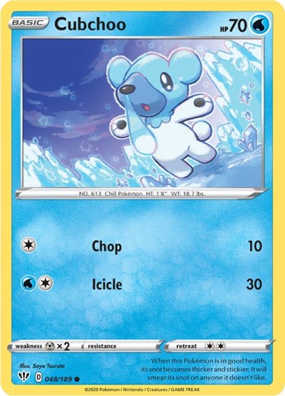 Cubchoo - SWSH03: Darkness Ablaze - 048/189 REVERSE HOLOFOIL