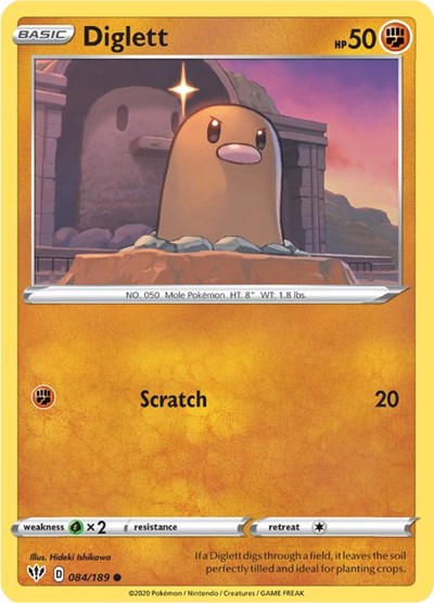 Diglett - SWSH03: Darkness Ablaze - 084/189
