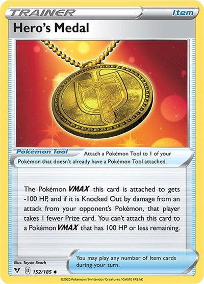 Hero's Medal - SWSH04: Vivid Voltage - 152/185 REVERSE HOLOFOIL