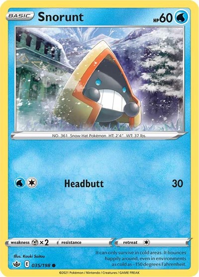 Snorunt - SWSH06: Chilling Reign - 035/198 REVERSE HOLOFOIL