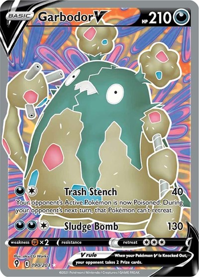 Garbodor V (Full Art) - SWSH07: Evolving Skies - 190/203