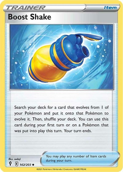 Boost Shake - SWSH07: Evolving Skies - 142/203 REVERSE HOLOFOIL