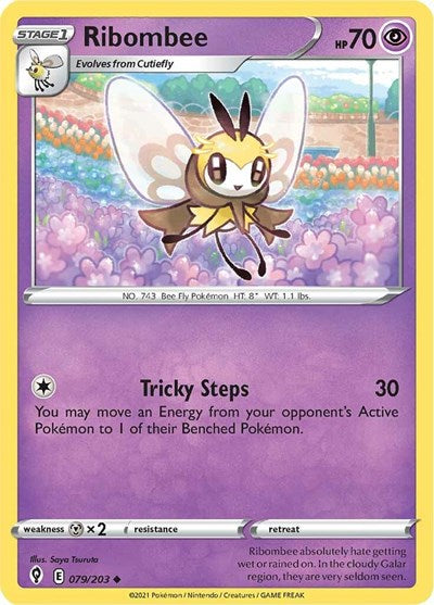 Ribombee - SWSH07: Evolving Skies - 079/203 REVERSE HOLOFOIL