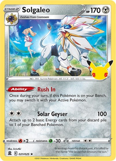 Solgaleo - Celebrations - 021/025 HOLOFOIL