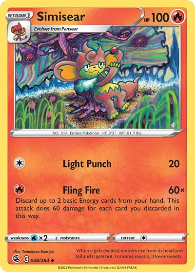 Simisear - SWSH08: Fusion Strike - 038/264