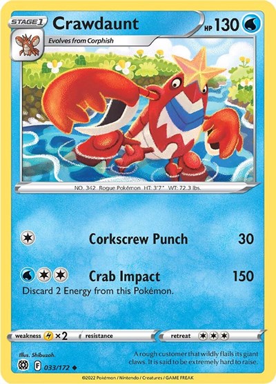 Crawdaunt - SWSH09: Brilliant Stars - 033/172