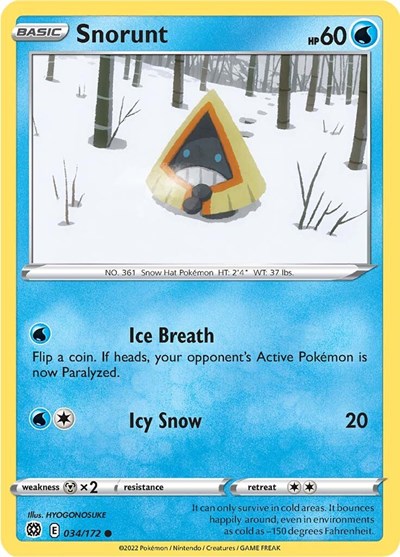 Snorunt - SWSH09: Brilliant Stars - 034/172