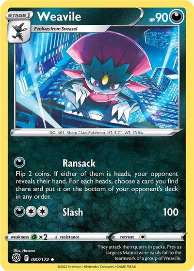 Weavile - SWSH09: Brilliant Stars - 087/172