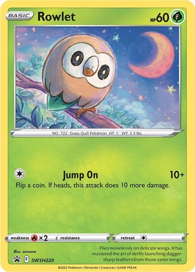 Rowlet - SWSH220 - SWSH: Sword & Shield Promo Cards - SWSH220 HOLOFOIL