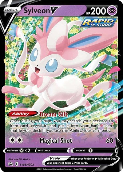 Sylveon V - SWSH202 - SWSH: Sword & Shield Promo Cards - SWSH202 HOLOFOIL