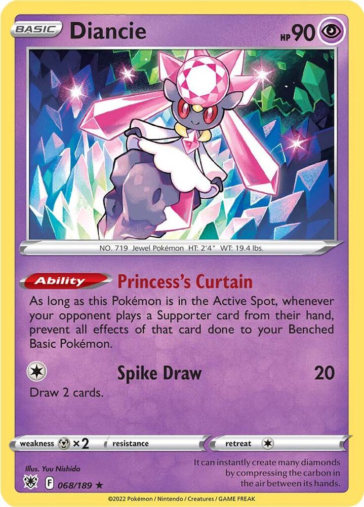 Diancie - SWSH10: Astral Radiance - 068/189
