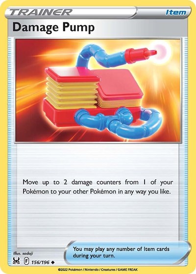 Damage Pump - SWSH11: Lost Origin - 156/196 REVERSE HOLOFOIL