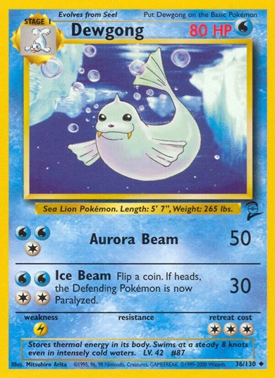 Dewgong - Base Set 2 - 036/130
