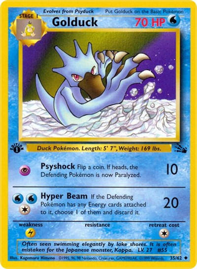 Golduck - Fossil - 35/62