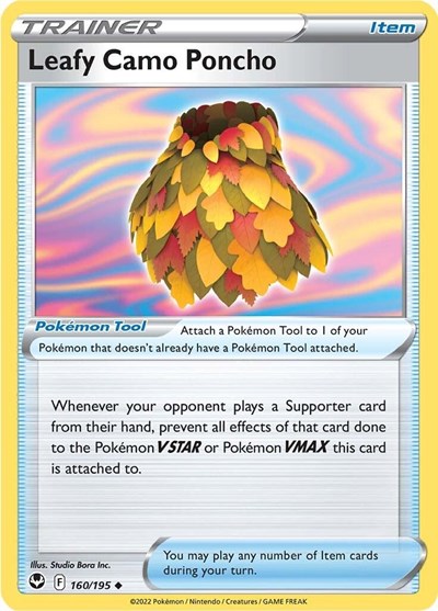 Leafy Camo Poncho - SWSH12: Silver Tempest - 160/195 REVERSE HOLOFOIL