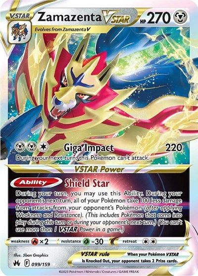 Zamazenta VSTAR - SWSH: Crown Zenith - 099/159 HOLOFOIL